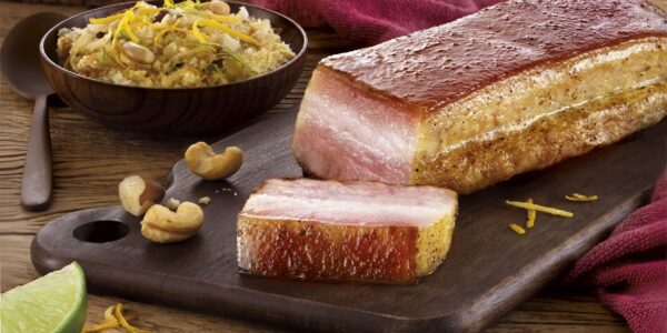 Panceta Lemon Pepper com Farofa de Limões