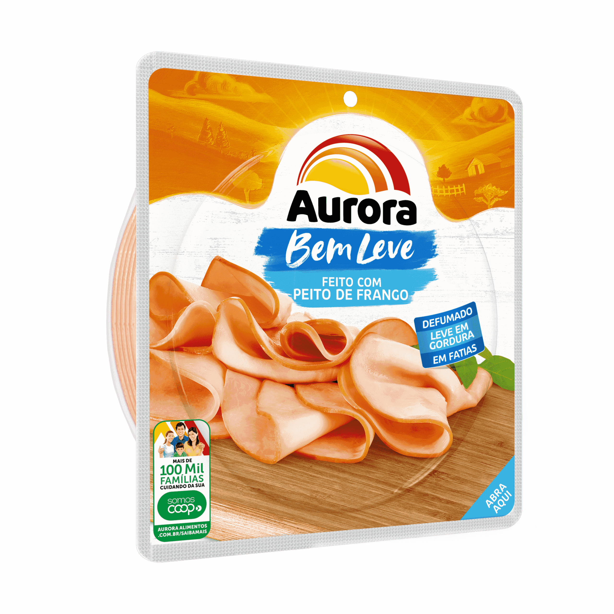 Bem leve Peito de Frango fatiado
